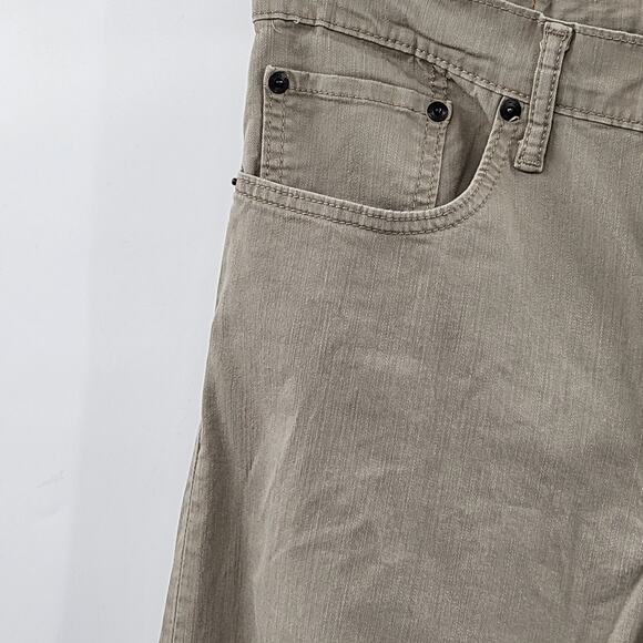 Levi's 512 Slim Fit Beige Tan 5-Pocket Khaki Jeans Zipper Button Fly Men's 32x32 - Picture 3 of 7